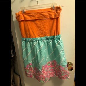 Cute Lilly Pulitzer strapless dress size L.